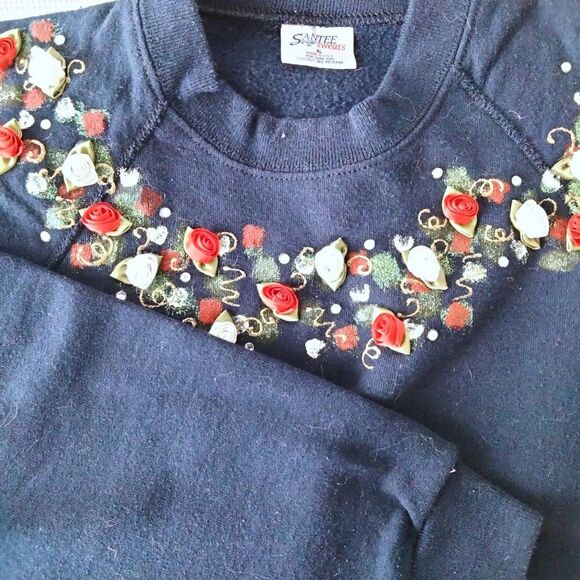 Festive Sweatshirt Navy XL Long Sleeve - Picture 3 of 8